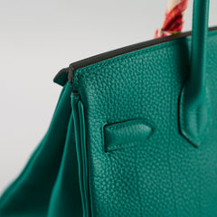 Hermes Birkin 30 Togo Blue Paon - Stamp D