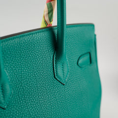 Hermes Birkin 30 Togo Blue Paon - Stamp D