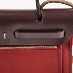 Hermes Herbag 31 PHW Rouge R Square Stamp