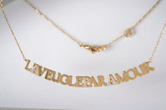 Gucci 18K Yellow Gold L'Aveugle Par Amour Necklace