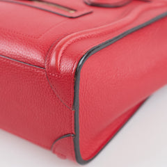 Celine Nano Luggage Tote Bag Red
