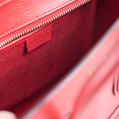 Celine Nano Luggage Tote Bag Red