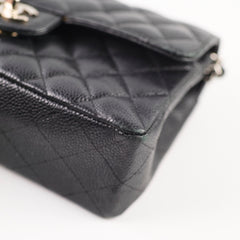 Chanel Small Classic Flap Bllack Caviar SHW 11 series