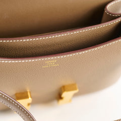 Hermes Mini Constance3 18 Etoupe U Stamp