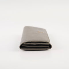 Prada Saffiano Lux Long Wallet Grey