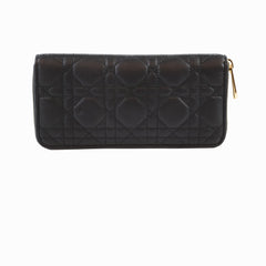 Christian Dior Long wallet black lambskin
