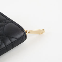 Christian Dior Long wallet black lambskin