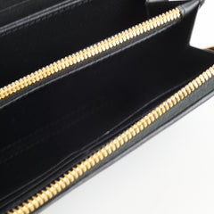 Christian Dior Long wallet black lambskin