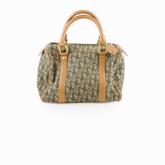 Christian Dior Vintage Trotter Boston Bag Green