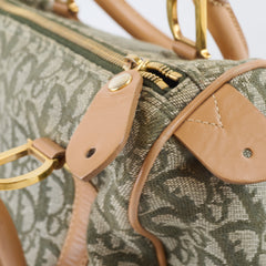 Christian Dior Vintage Trotter Boston Bag Green