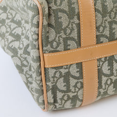 Christian Dior Vintage Trotter Boston Bag Green