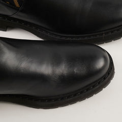 Fendi Zucca Leather Riding Boots Black/Brown Size 39
