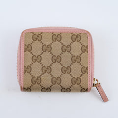 Gucci GG Canvas Bi-Fold Wallet Pink