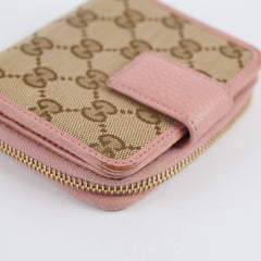 Gucci GG Canvas Bi-Fold Wallet Pink