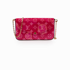 Louis Vuitton Pochette Felicie Valentine Edition Vernis Fuchsia Pink