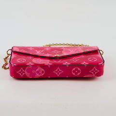 Louis Vuitton Pochette Felicie Valentine Edition Vernis Fuchsia Pink