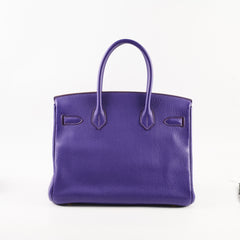 Hermes Birkin 30 Iris Clemence GHW A stamp (2017)