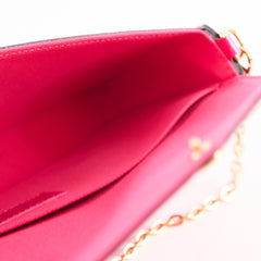 Louis Vuitton Pochette Felicie Valentine Edition Vernis Fuchsia Pink