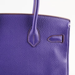 Hermes Birkin 30 Iris Clemence GHW A stamp (2017)