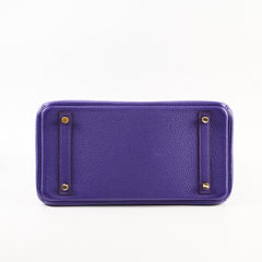 Hermes Birkin 30 Iris Clemence GHW A stamp (2017)