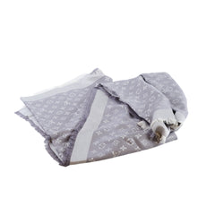 Louis Vuitton Monogram Denim Shawl Scarf Grey