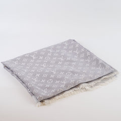 Louis Vuitton Monogram Denim Shawl Scarf Grey