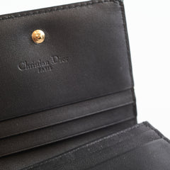 Christian Dior Mini Lady Dior Gardenia Wallet Lambskin Black