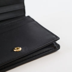 Christian Dior Mini Lady Dior Gardenia Wallet Lambskin Black