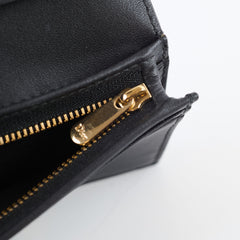 Christian Dior Mini Lady Dior Gardenia Wallet Lambskin Black
