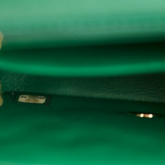 Chanel Mini Square Caviar 18S Iridescent Green