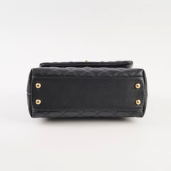 Chanel Coco Handle Small Lizard Caviar Black