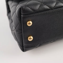 Chanel Coco Handle Small Lizard Caviar Black