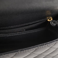 Chanel Coco Handle Small Lizard Caviar Black