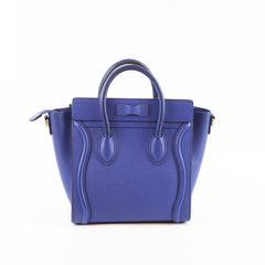 Celine Nano Luggage Blue - light hairline scratches and rubbing on hardware