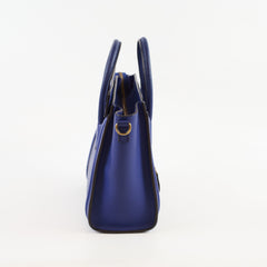 Celine Nano Luggage Blue - light hairline scratches and rubbing on hardware