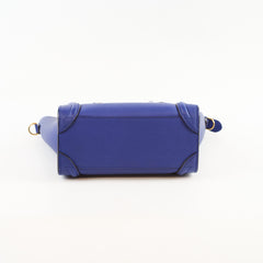 Celine Nano Luggage Blue - light hairline scratches and rubbing on hardware