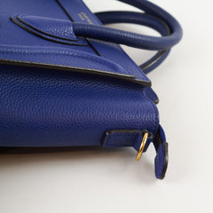 Celine Nano Luggage Blue - light hairline scratches and rubbing on hardware