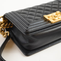 Chanel Small Boy Caviar Black