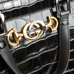 Gucci Crocodile Zumi Black Medium