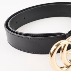 Gucci Marmont Belt Black Light Gold HW size 90