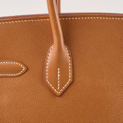 Hermes Birkin 30 Gold Courchevel GHW D in Square