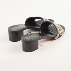 Christian Dior Dway Heeled Slides Navy size 38