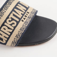 Christian Dior Dway Heeled Slides Navy size 38