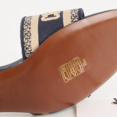 Christian Dior Dway Heeled Slides Navy size 38