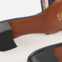 Christian Dior Dway Heeled Slides Navy size 38