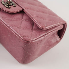 Chanel Mini Rectangular Caviar Dusty Pink Serial 21