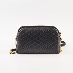 Saint Laurent Gaby Quilted Chain Pouch Black