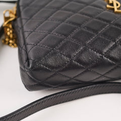 Saint Laurent Gaby Quilted Chain Pouch Black