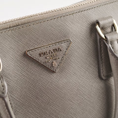 Prada Saffiano Lux Dome Tote Grey