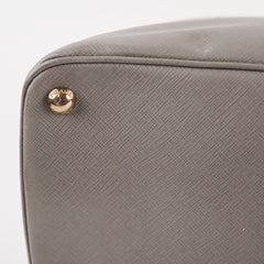 Prada Saffiano Lux Dome Tote Grey